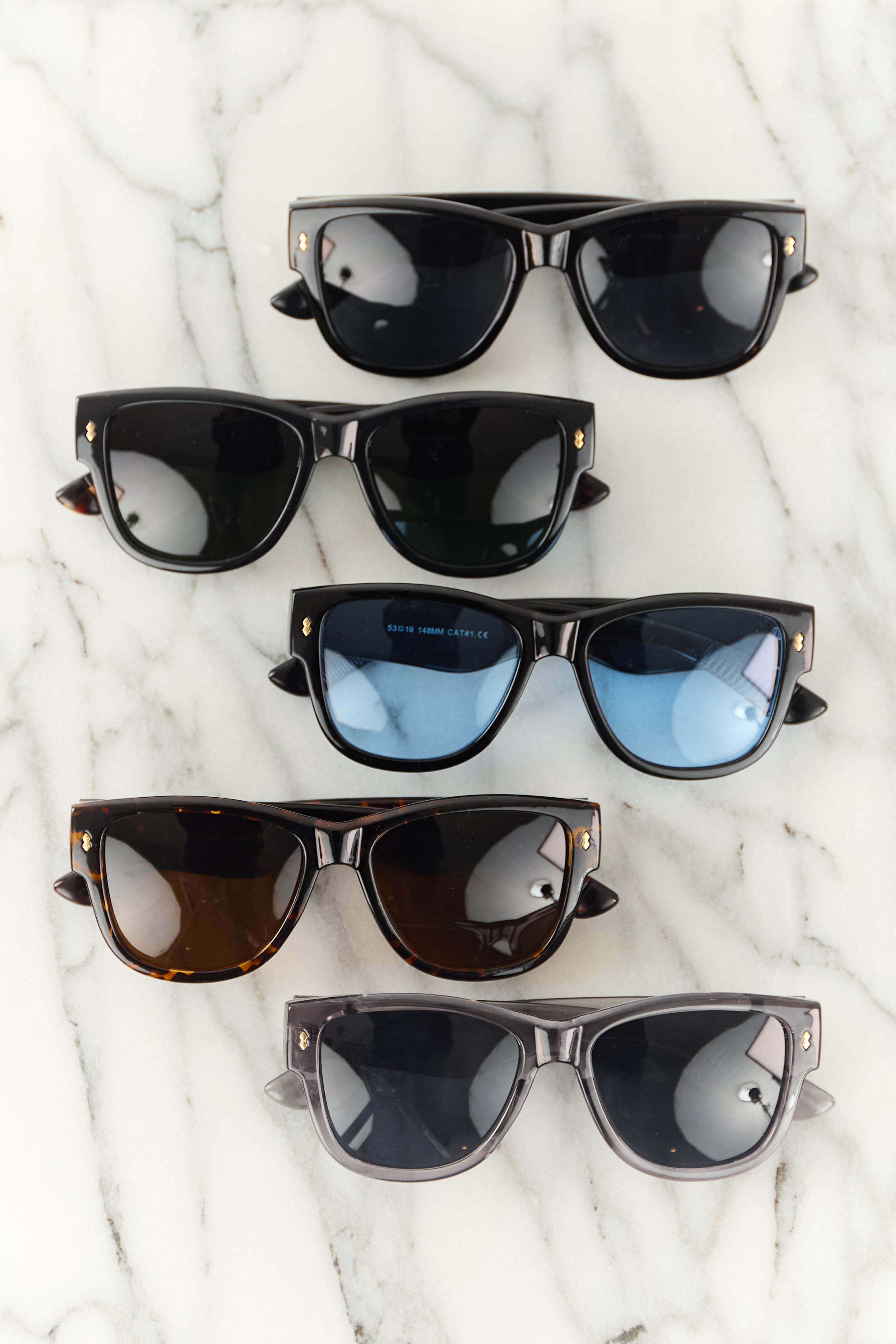 Cocoa Round Square Frame Cognac Tint Sunglasses