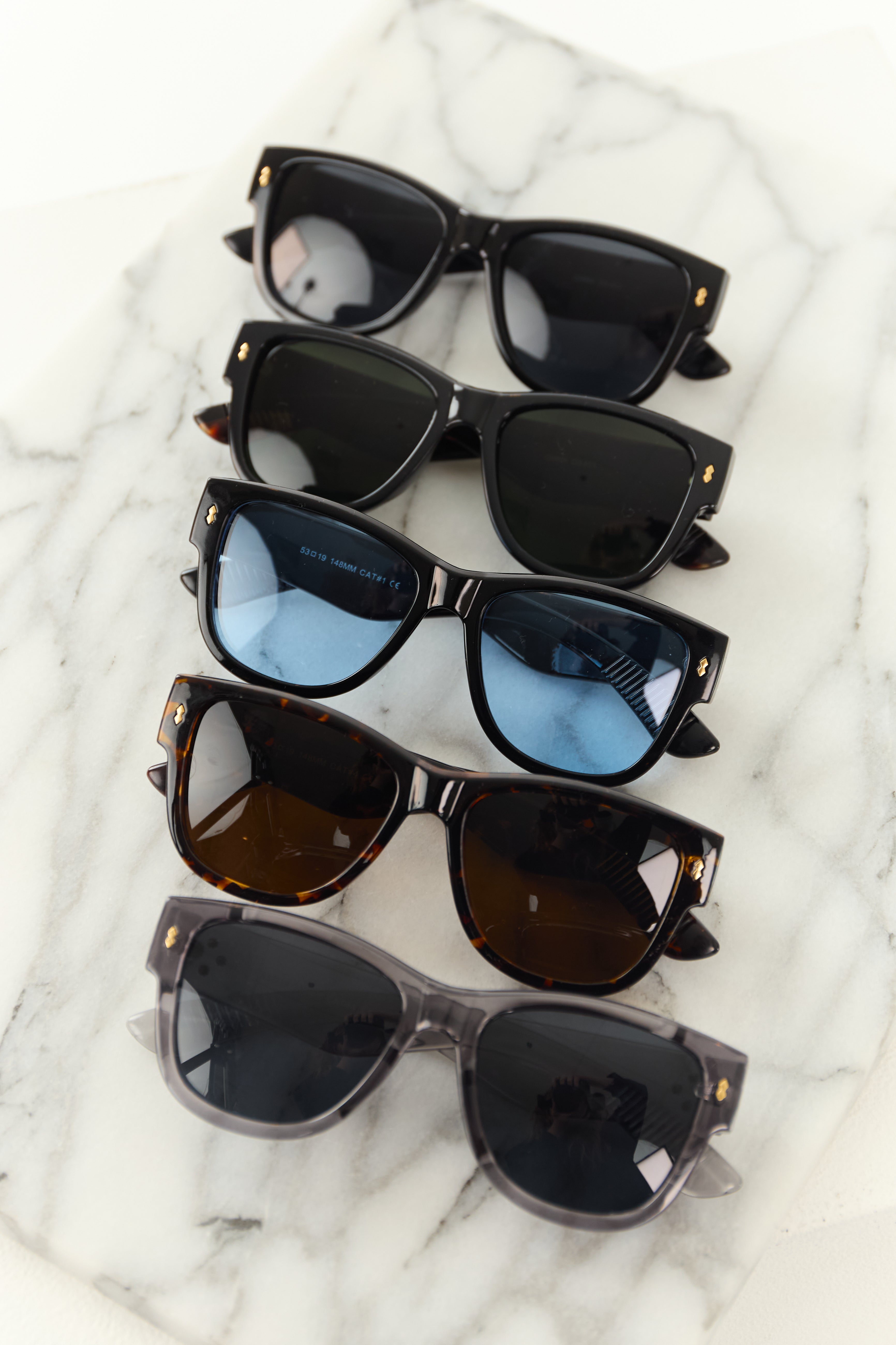 Cocoa Round Square Frame Cognac Tint Sunglasses