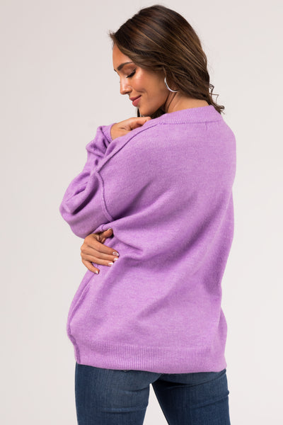 Iris Exposed Seam Drop Shoulder Sweater