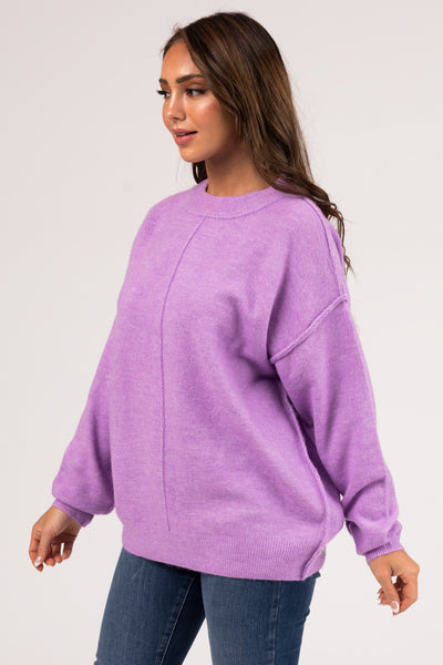 Iris Exposed Seam Drop Shoulder Sweater