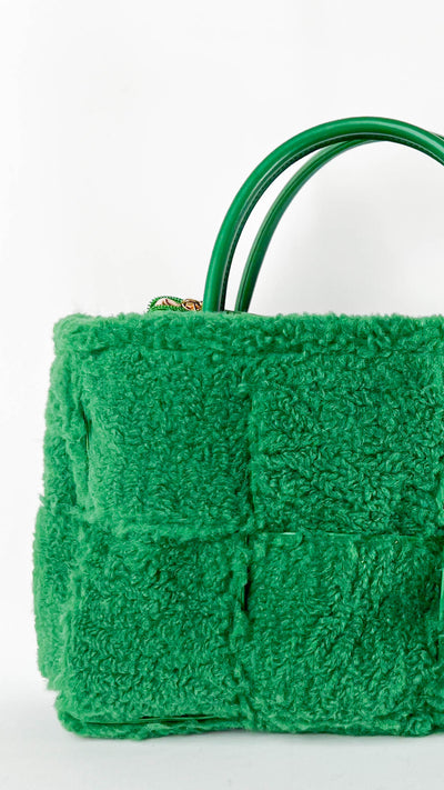 Jade Faux Fur Rectangular Handbag