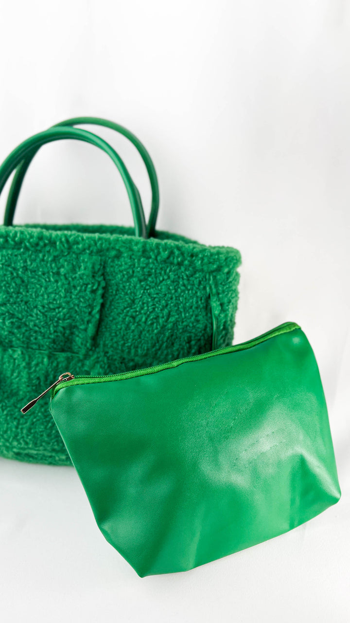 Jade Faux Fur Rectangular Handbag