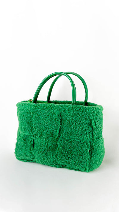 Jade Faux Fur Rectangular Handbag