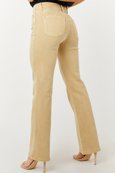 Judy Blue Beige High Rise Bootcut Jeans