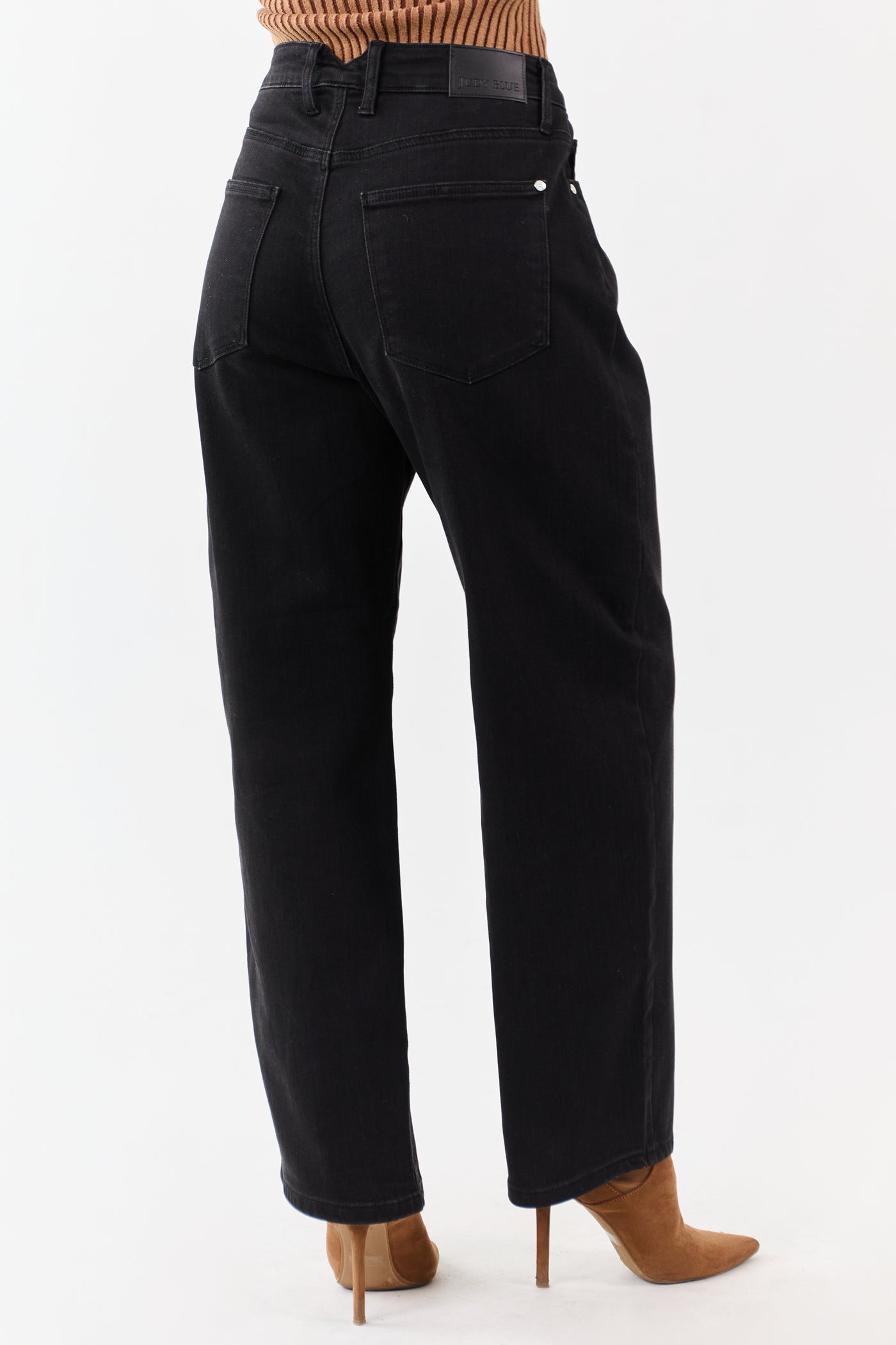 Judy Blue Black Washed High Rise Barrel Jeans