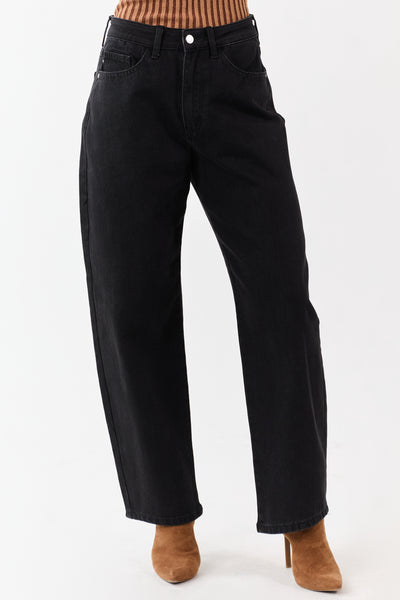 Judy Blue Black Washed High Rise Barrel Jeans