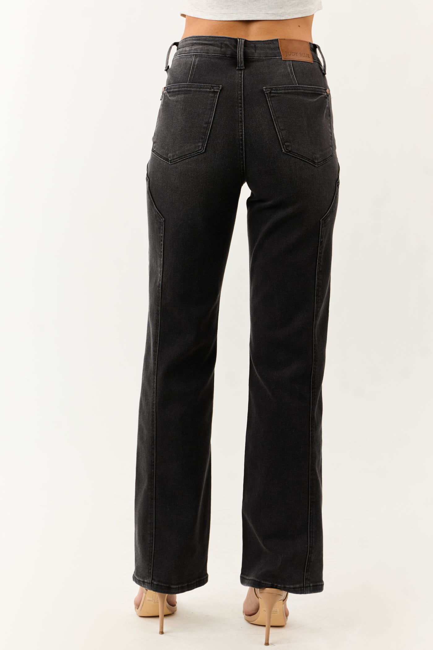 Judy Blue Black Washed Stretchy Straight Leg Jeans