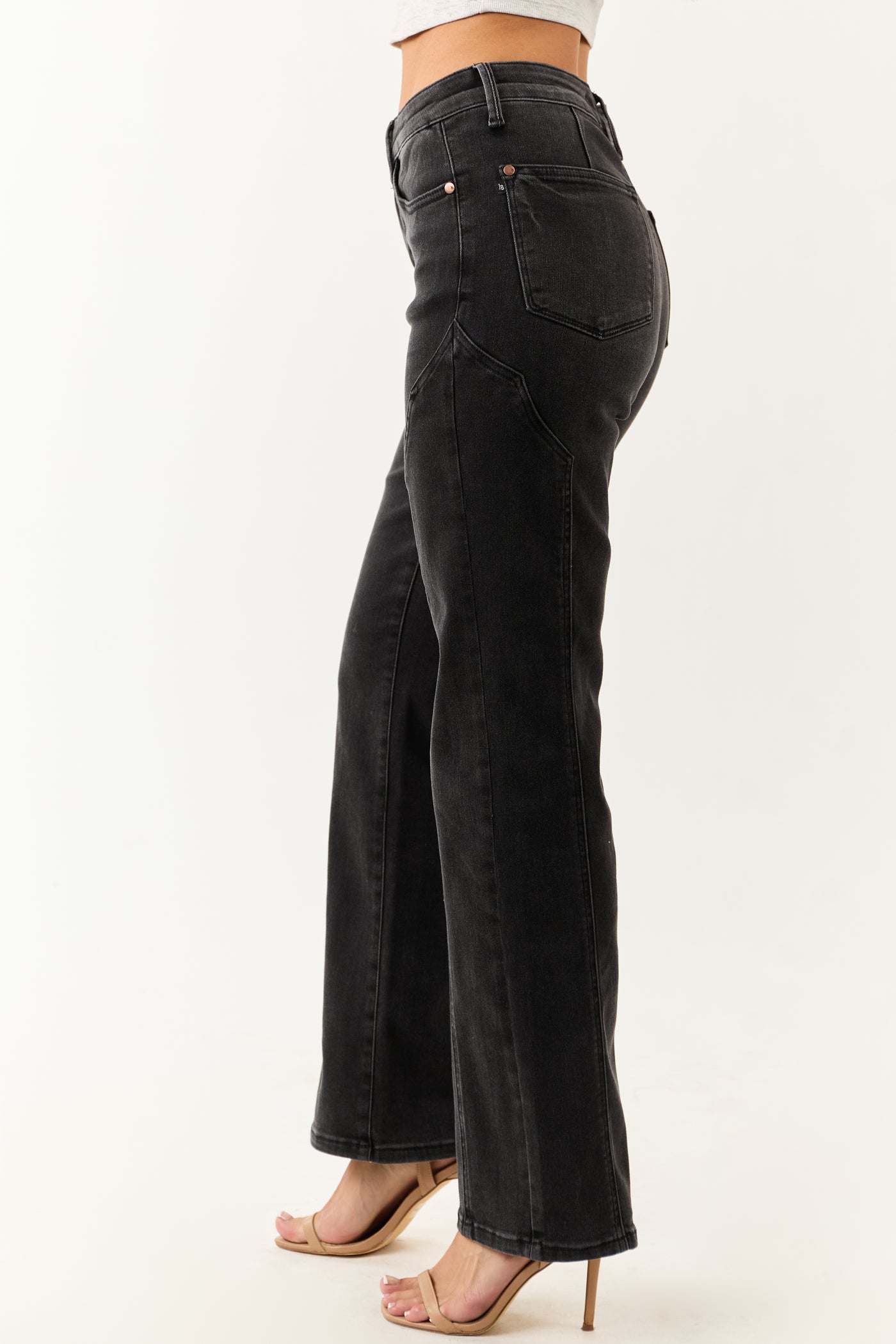 Judy Blue Black Washed Stretchy Straight Leg Jeans