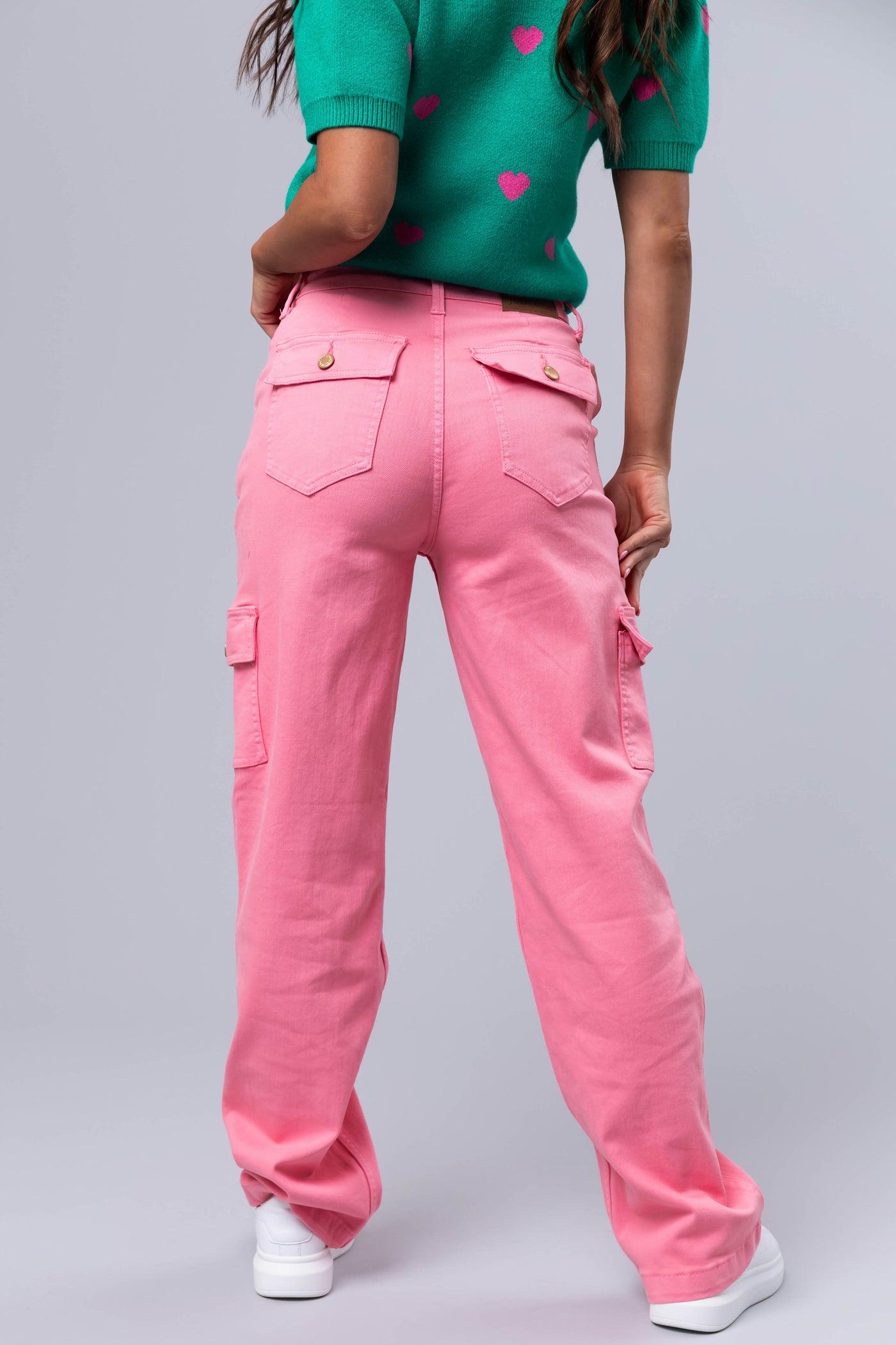 Judy Blue Carnation Straight Cargo Jeans | Lime Lush Boutique