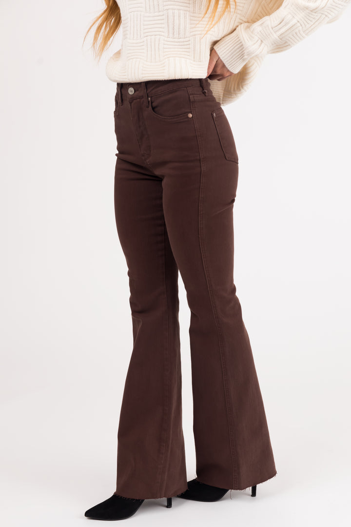 Judy Blue Cocoa High Waisted Flare Jeans