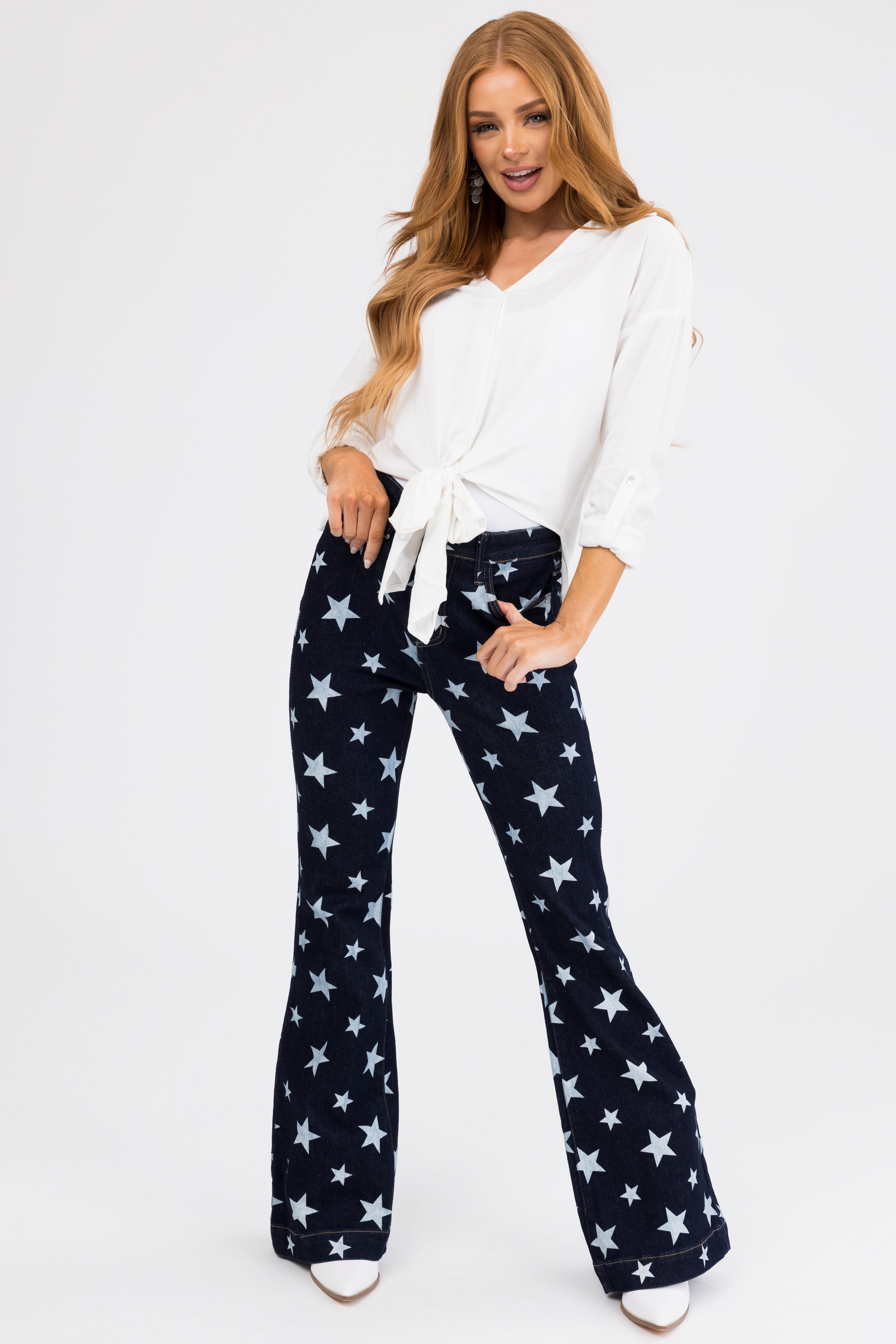 Judy-Blue-Dark-Wash-Star-Print