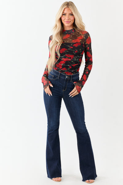 Judy Blue Dark Wash Stretchy Flare Leg Jeans
