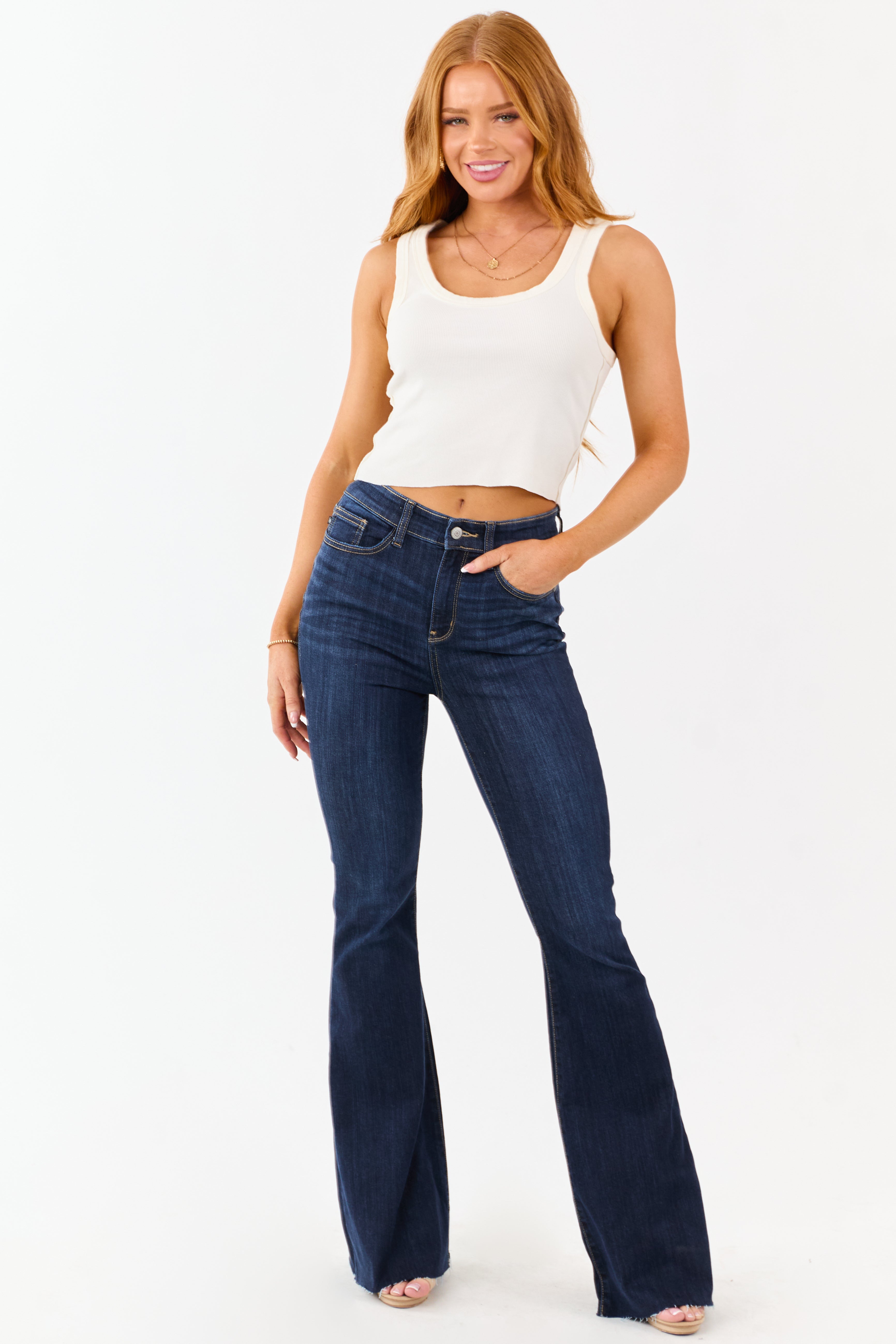 Judy Blue Dark Wash Stretchy Flare Leg Jeans