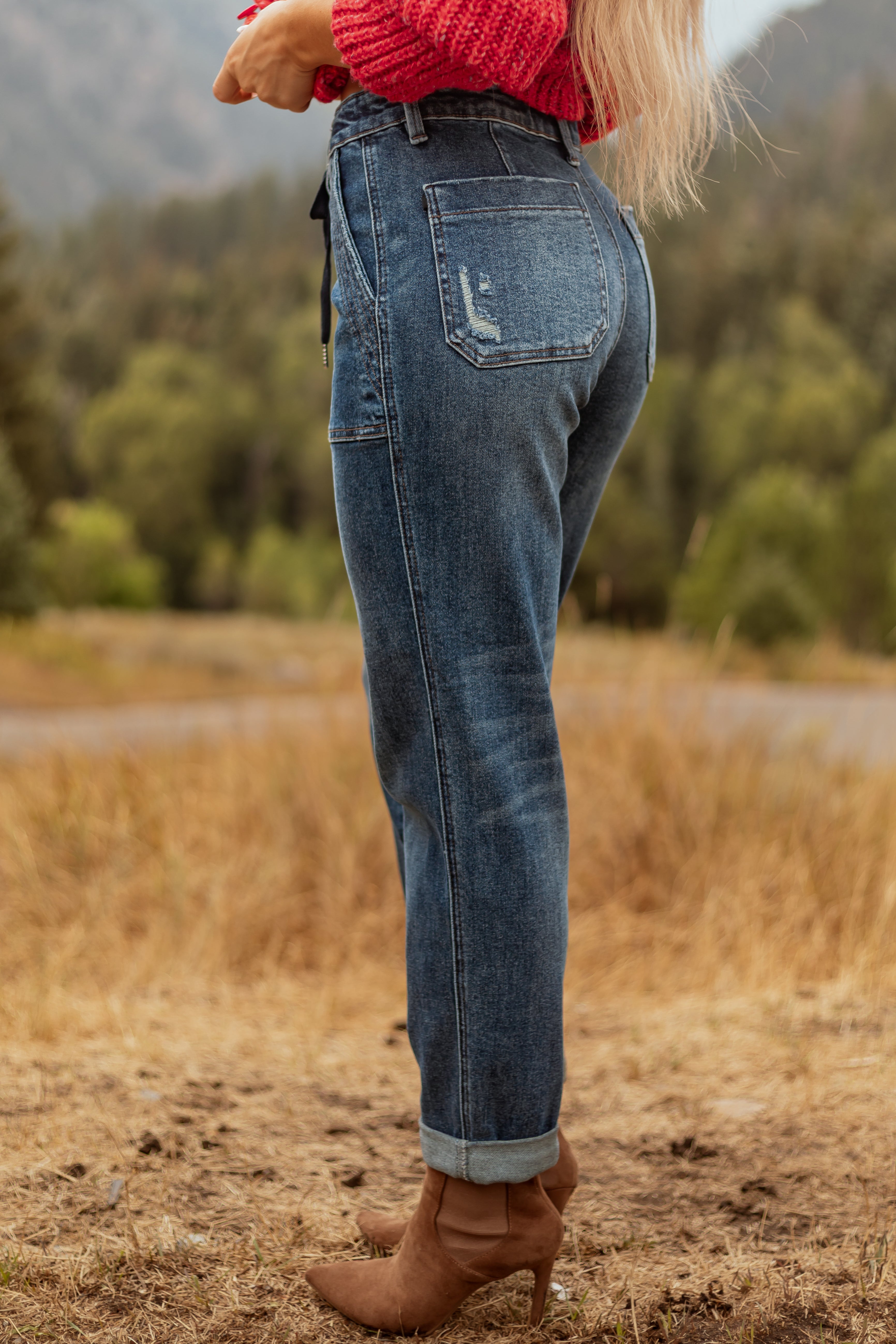 JUDY デニムジーンズ Judy Blue Dark Wash Stretchy Jogger Style Jeans | Lime Lush Boutique