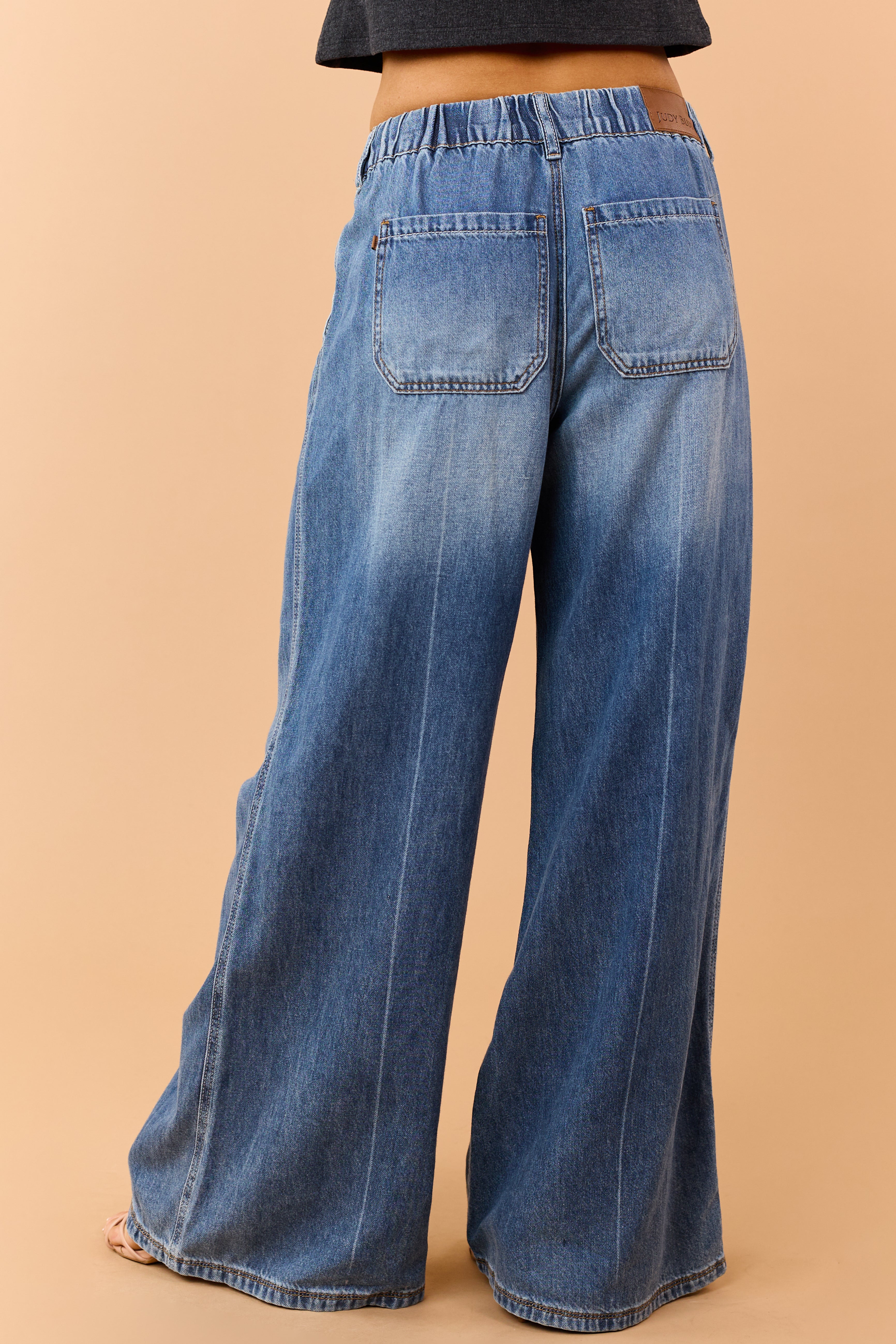 Judy Blue Lightweight Denim Palazzo Wide Leg Pants
