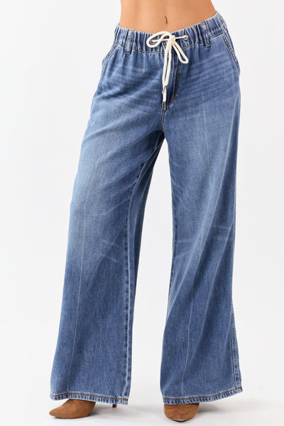 Judy Blue Lightweight Denim Palazzo Wide Leg Pants
