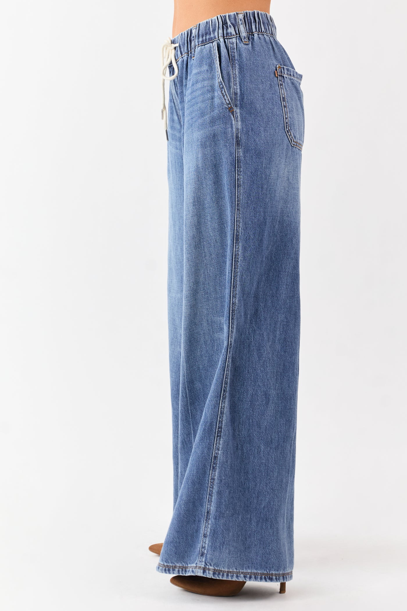 Judy Blue Lightweight Denim Palazzo Wide Leg Pants