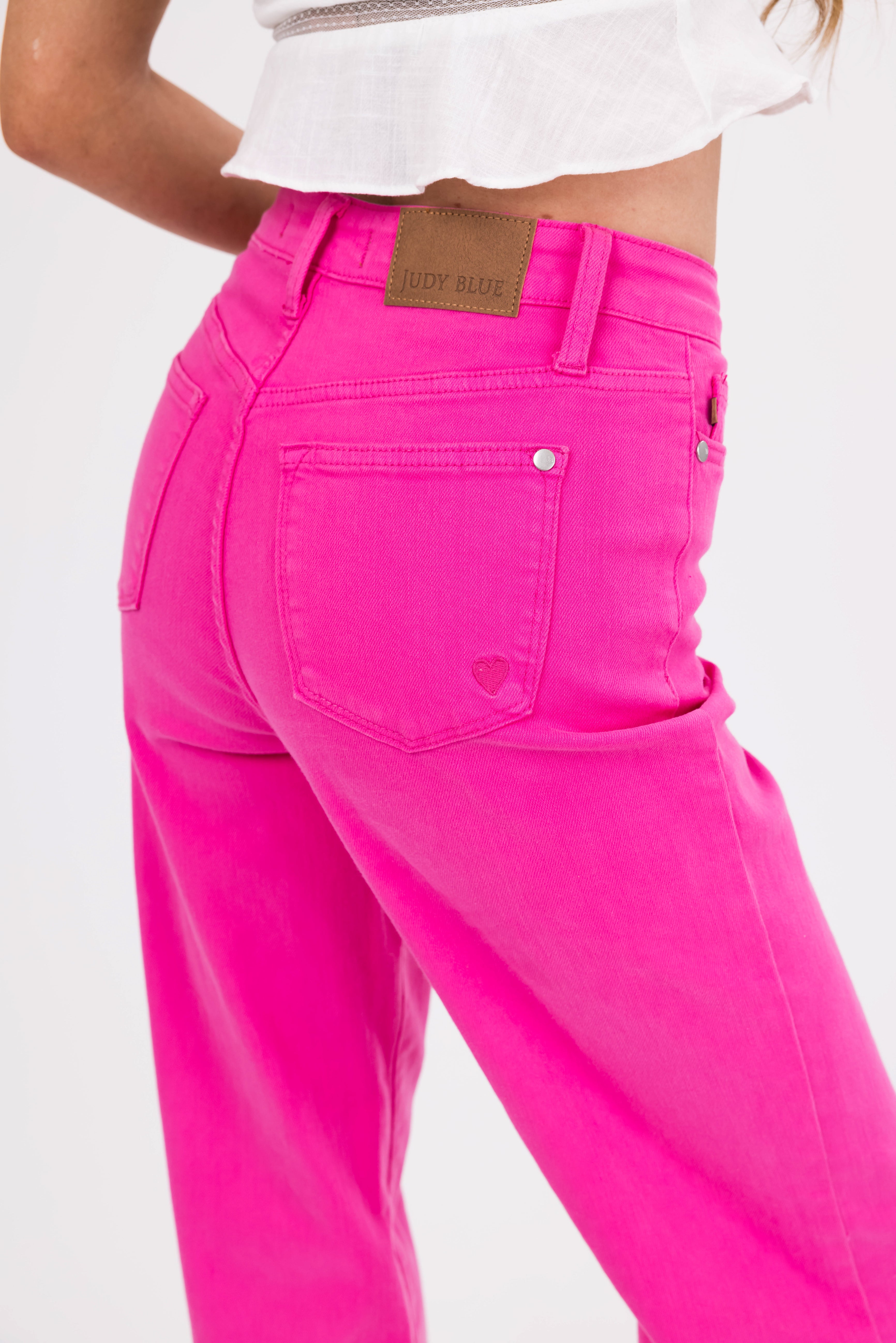 Judy Blue Magenta 90's Straight Leg Jeans | Lime Lush Boutique