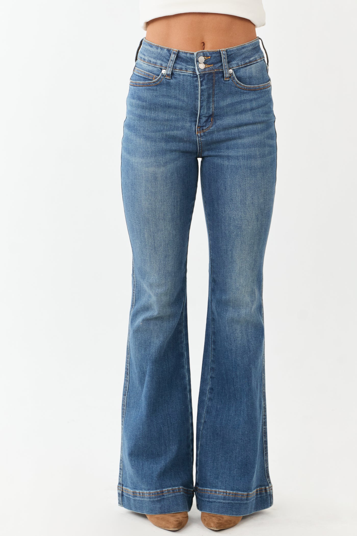 Judy Blue Medium Stretchy Tummy Control Flare Jeans
