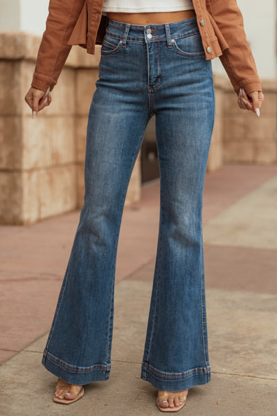 Judy Blue Medium Stretchy Tummy Control Flare Jeans