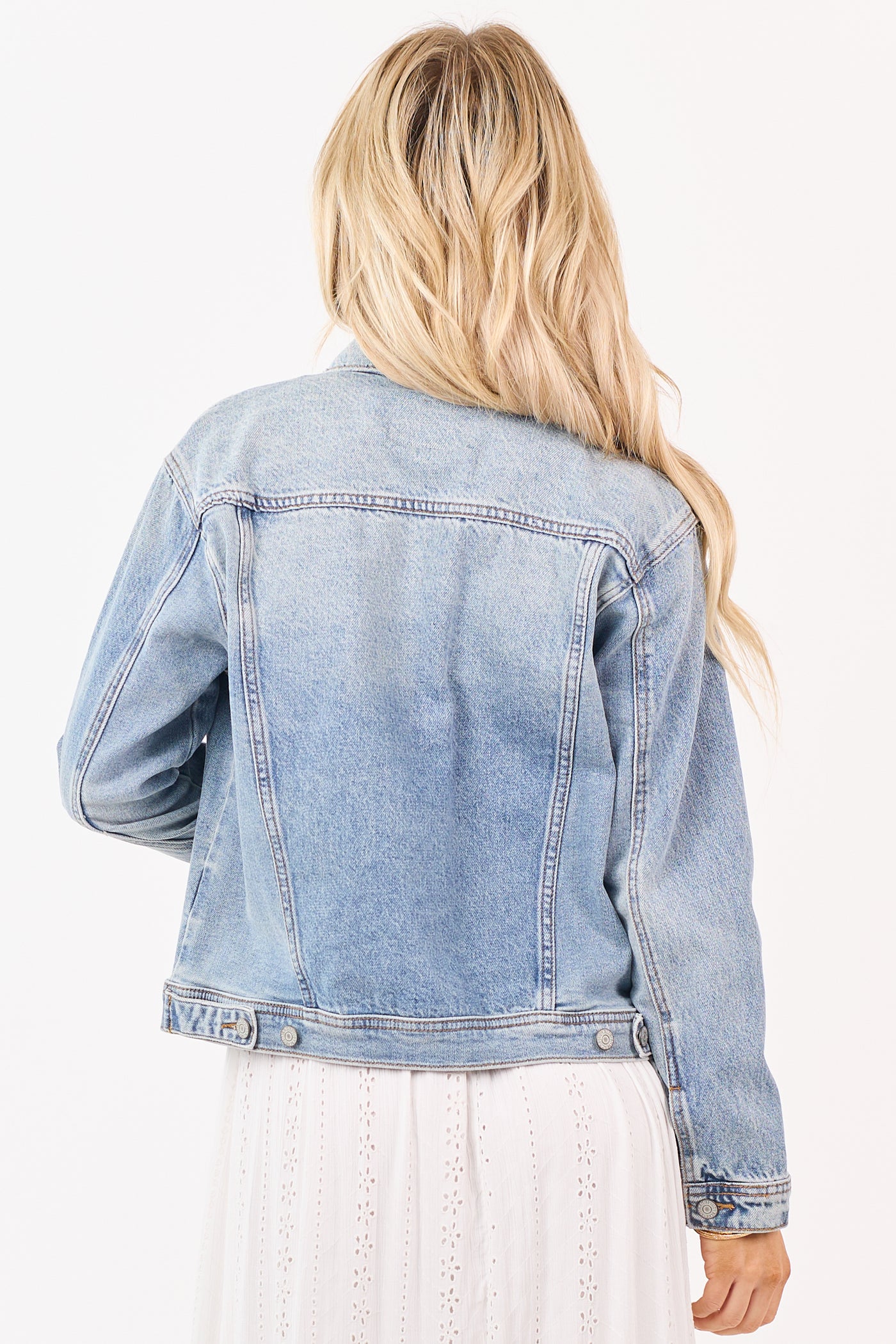 Judy Blue Medium Wash Button Up Denim Jacket