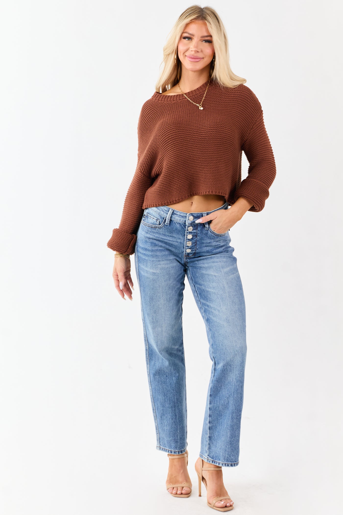 Judy Blue Medium Wash High Rise Slim Straight Jeans