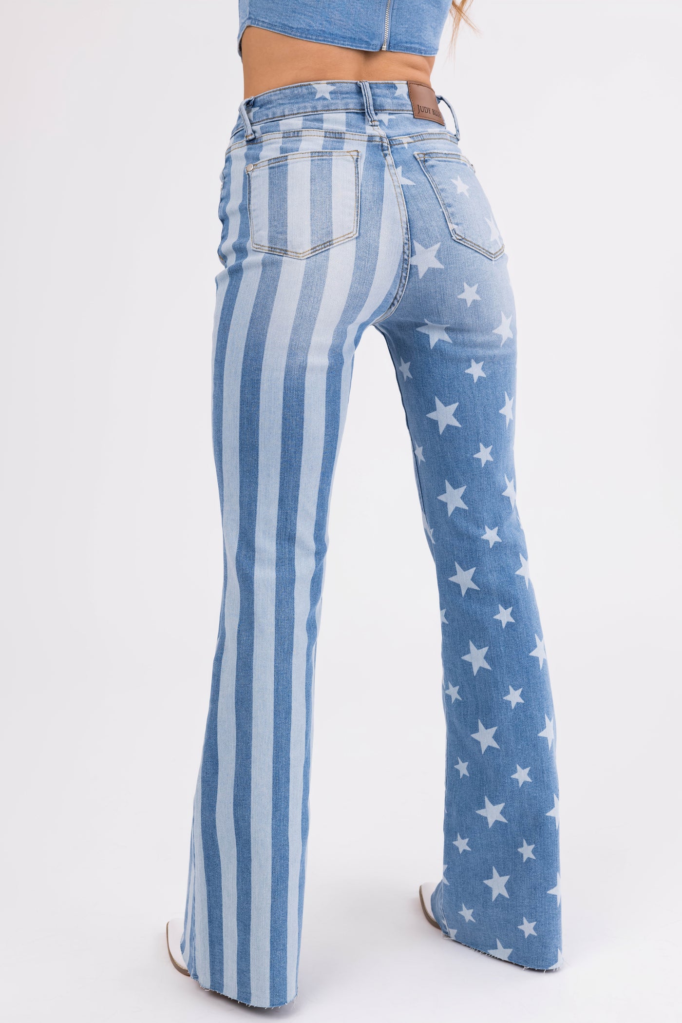 Judy Blue Medium Wash Stars and Stripes Jeans