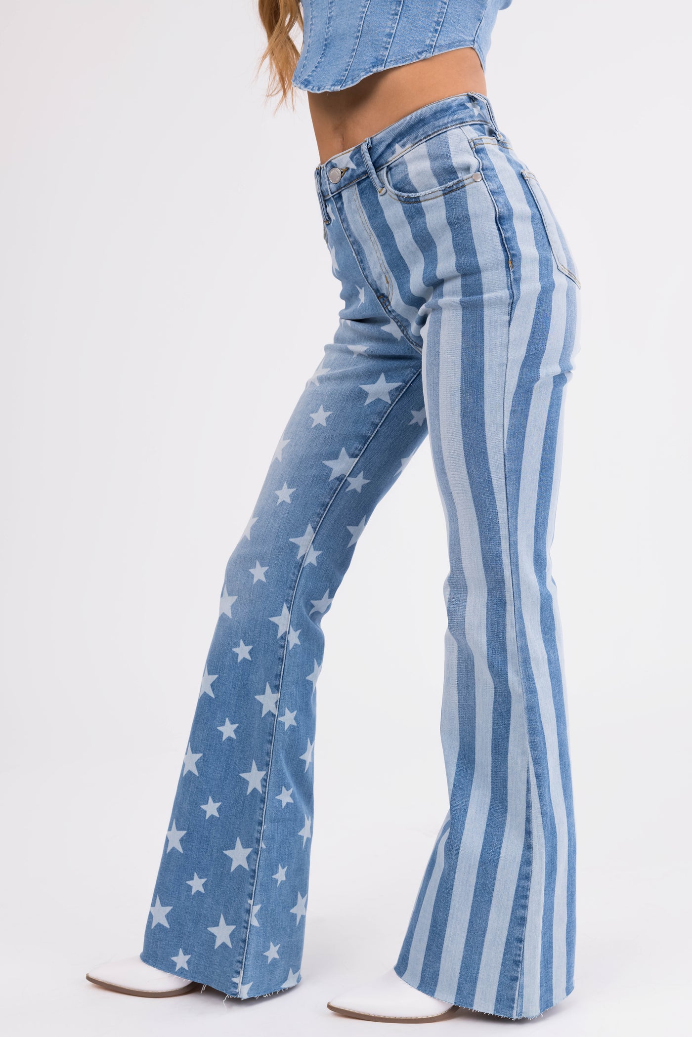Judy Blue Medium Wash Stars and Stripes Jeans