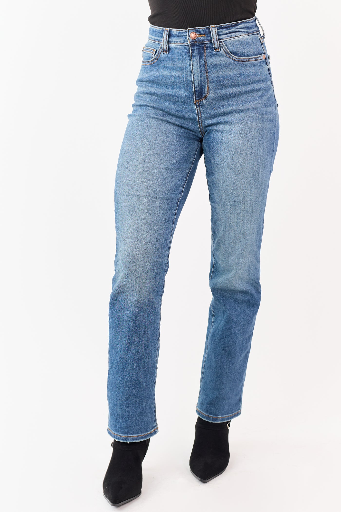 Judy Blue Medium Wash Stretchy Straight Jeans