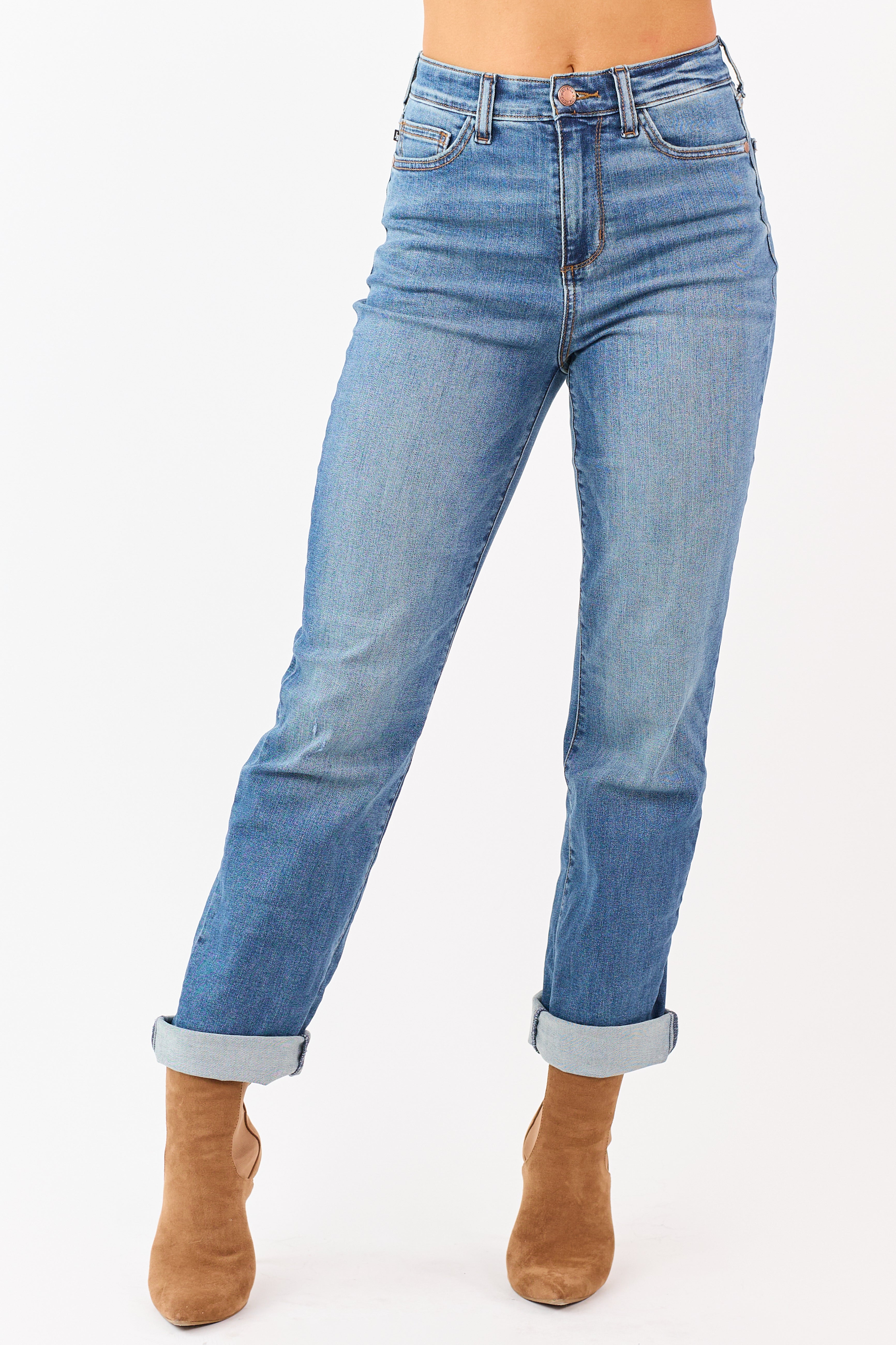 Judy Blue Medium Wash Stretchy Straight Jeans