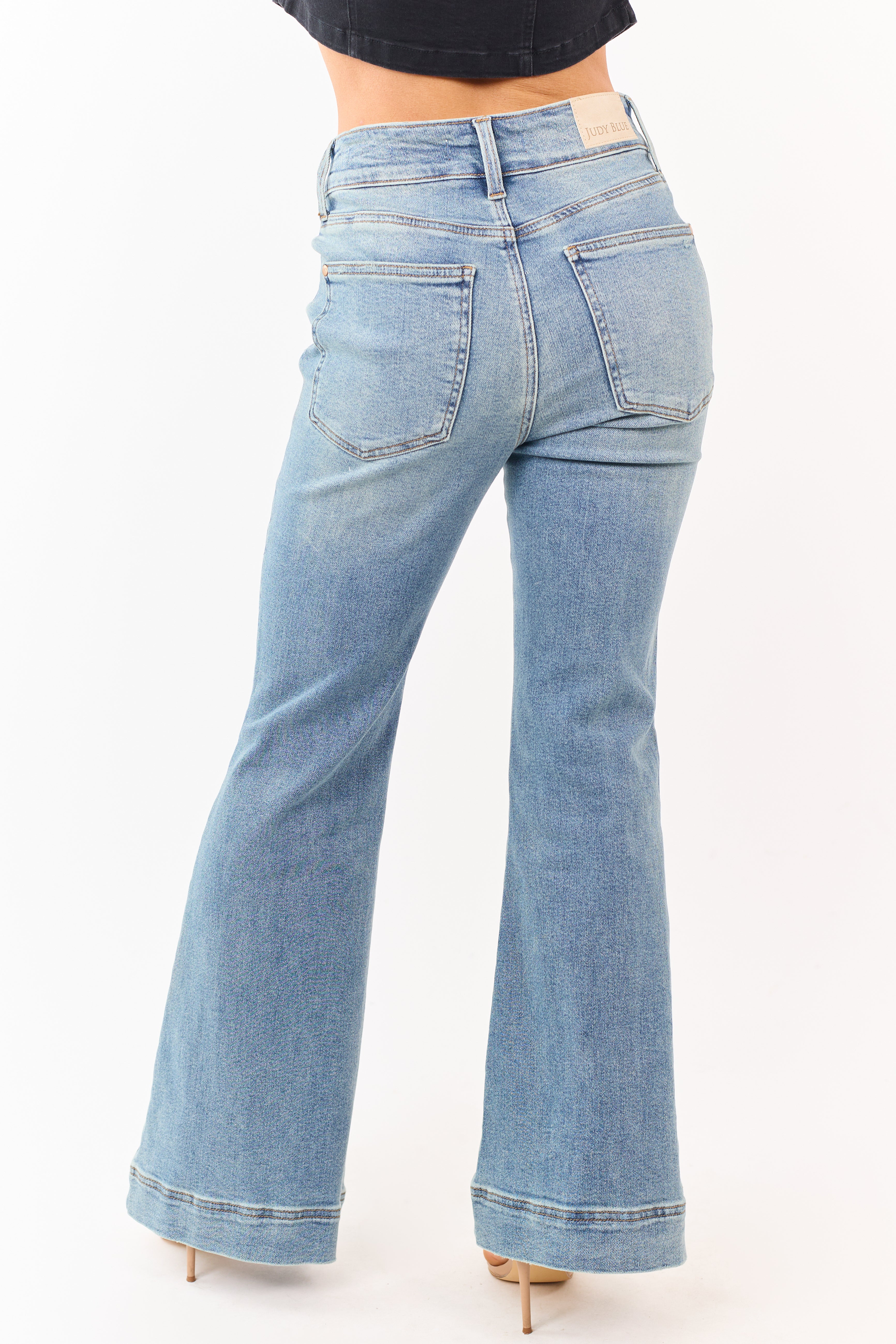 Judy Blue Vintage Wash Stretchy Flare Jeans
