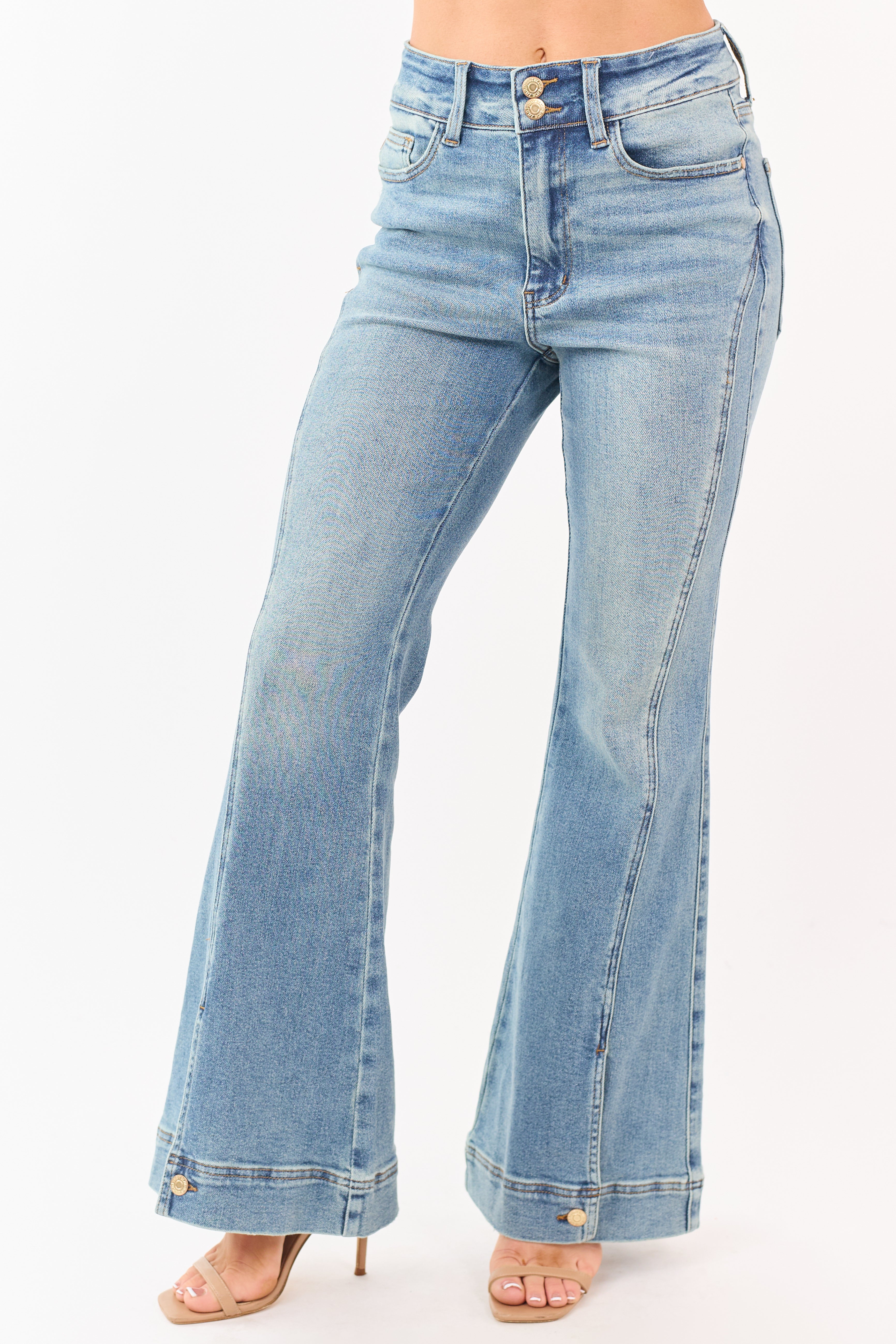 Judy Blue Vintage Wash Stretchy Flare Jeans