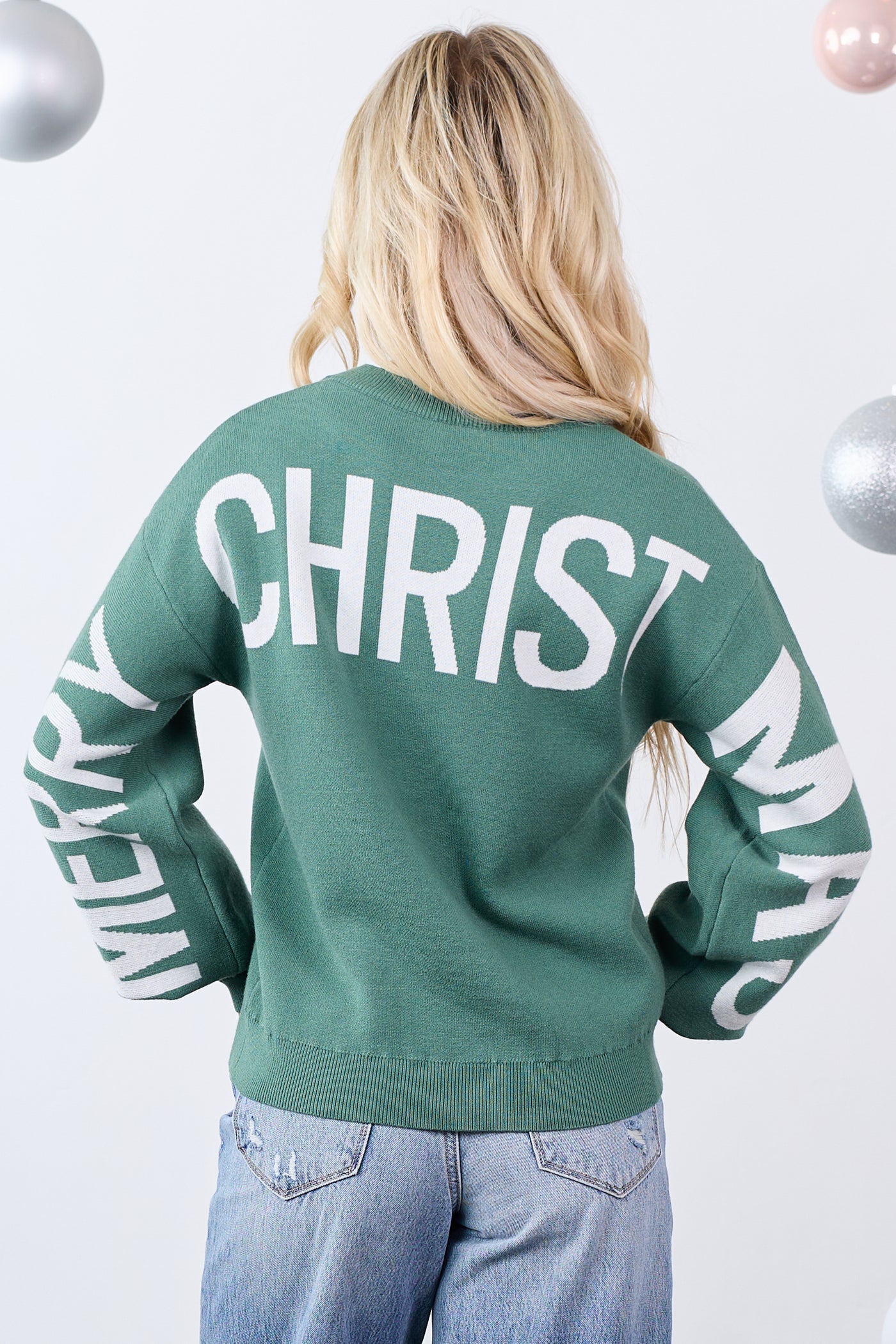 Juniper 'HO HO HO' Lettering Relaxed Sweater