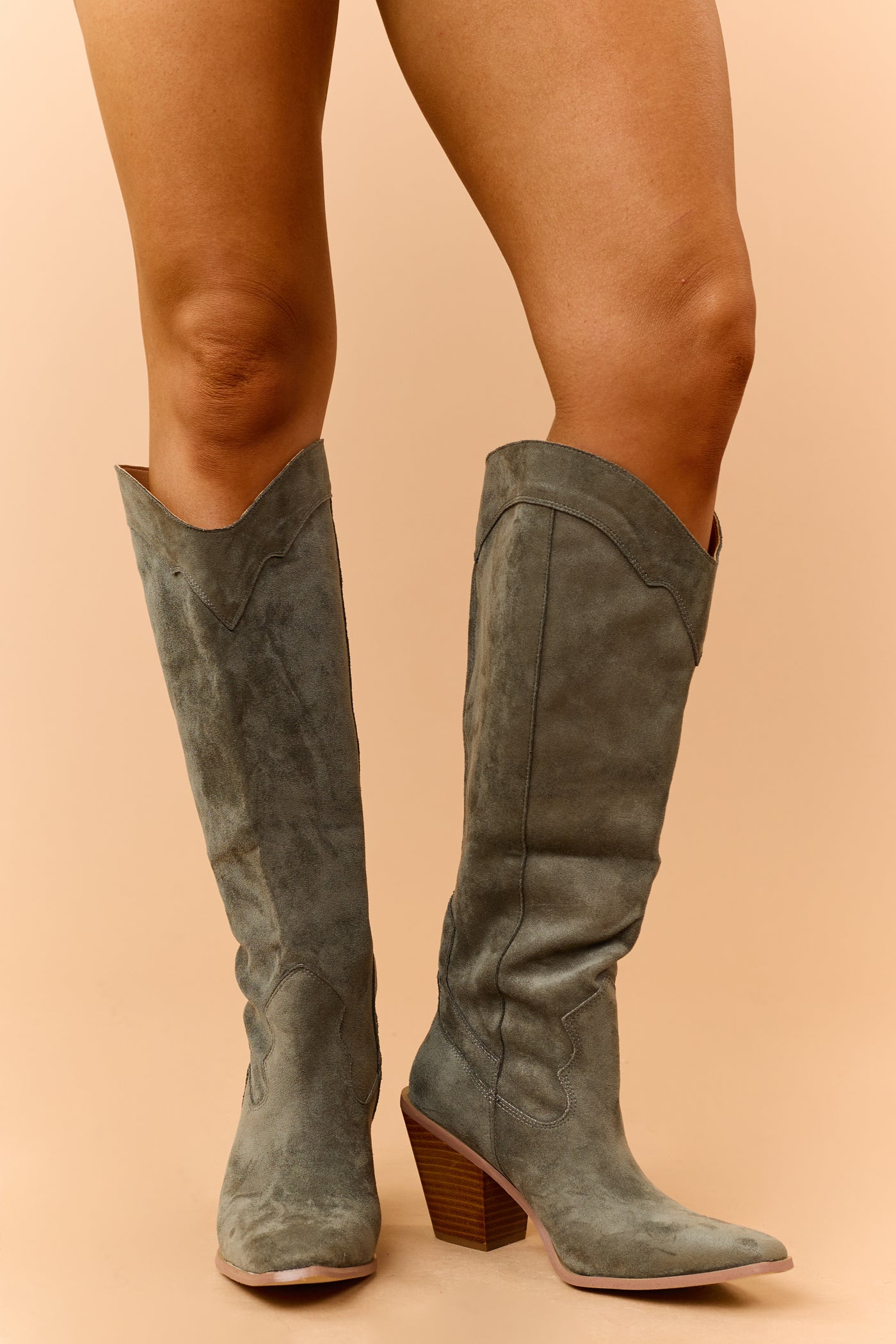 Juniper Faux Suede Tall Western Boots