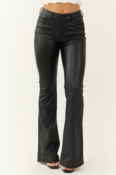 パンツ Ranger Cartel leather wide flare pants V2 black flared leather pants – ranger