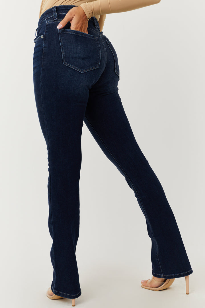 KanCan Dark Wash High Rise Skinny Bootcut Jeans