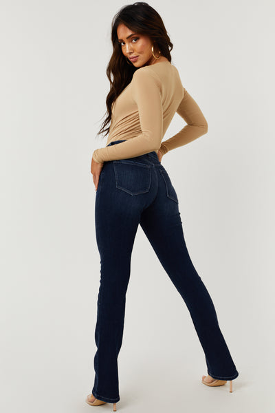 KanCan Dark Wash High Rise Skinny Bootcut Jeans