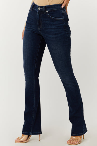 KanCan Dark Wash High Rise Skinny Bootcut Jeans