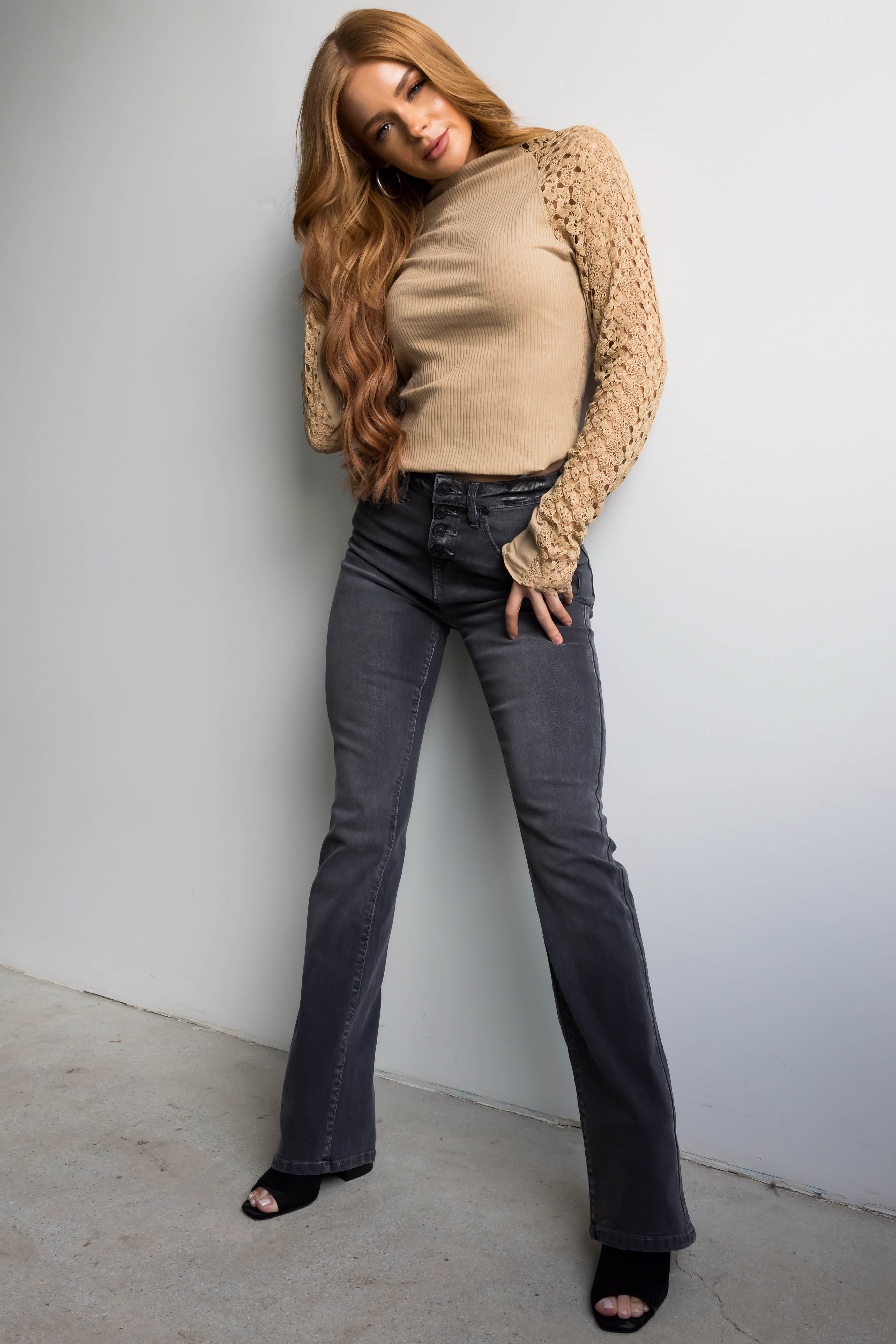 kana Alanis High Rise Straight Leg Jeans – Kancan USA