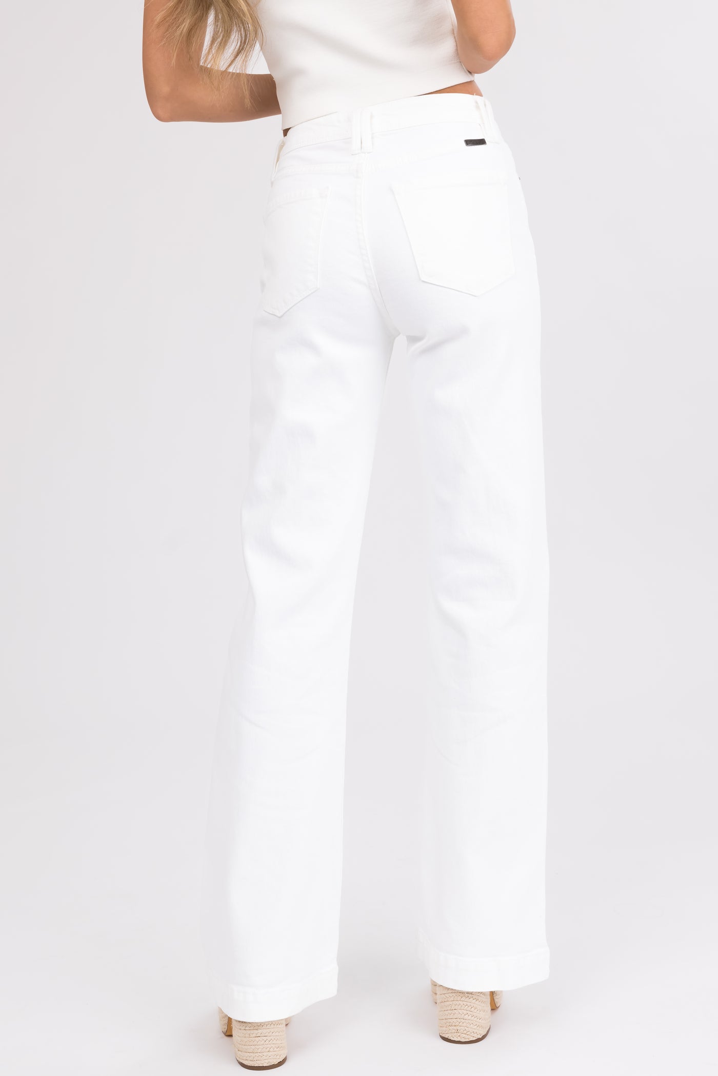 KanCan Ivory High Rise Wide Relaxed Denim Jeans