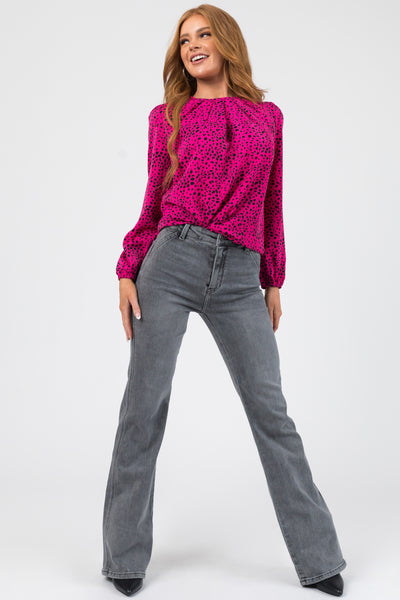 KanCan Light Grey Ultra High Rise Flare Jeans