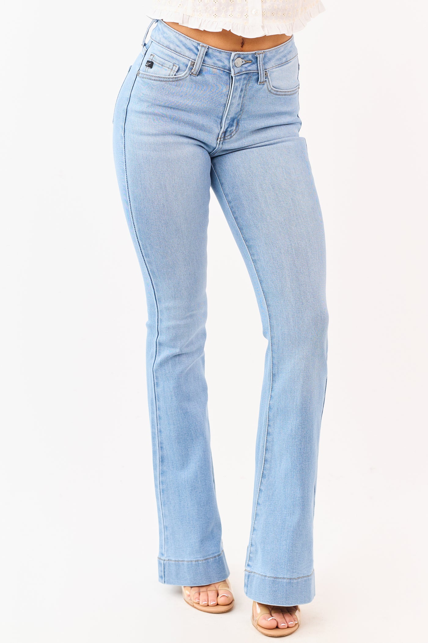 KanCan Light Stone Wash Stretchy Flare Leg Jeans