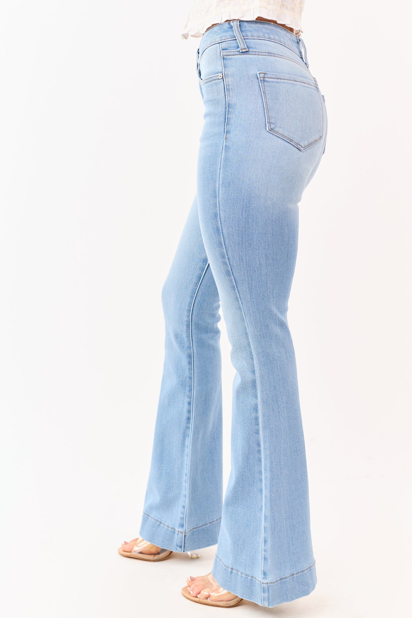 KanCan Light Stone Wash Stretchy Flare Leg Jeans