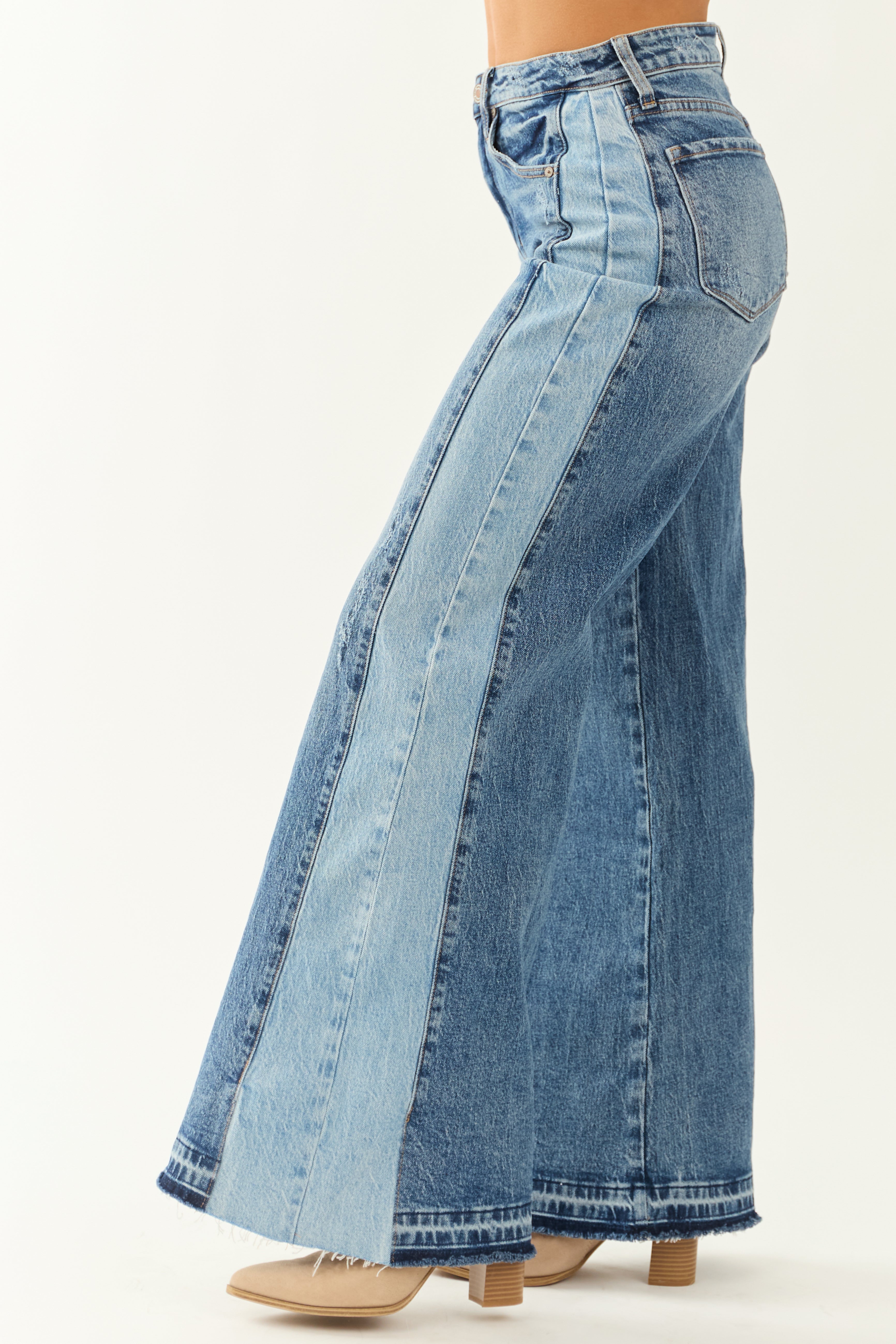 Kan  Kancan Mid Rise Distressed Boyfriend Fit Jeans - Exclusively
