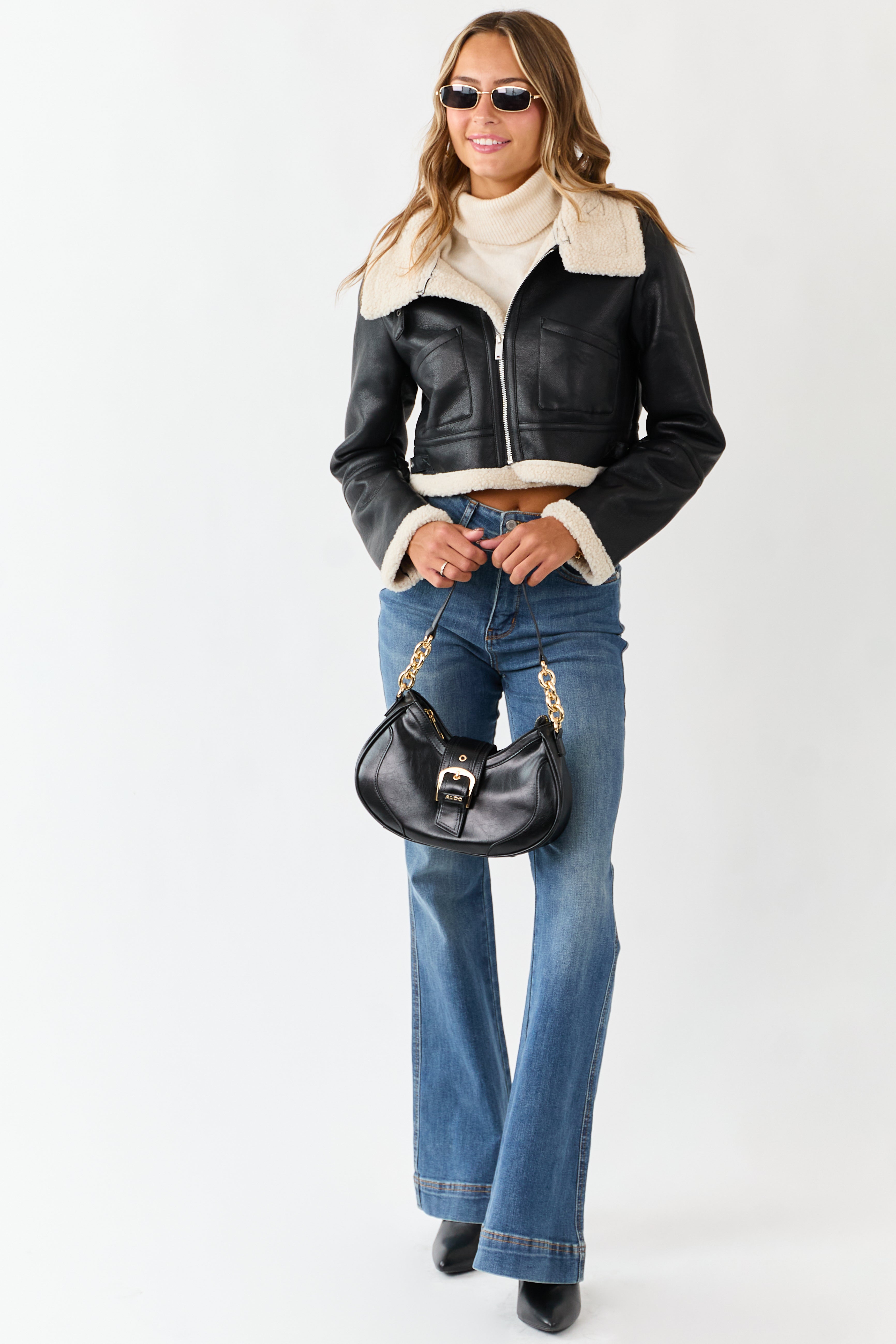 KanCan Medium Wash Distressed High Rise Flare Jeans