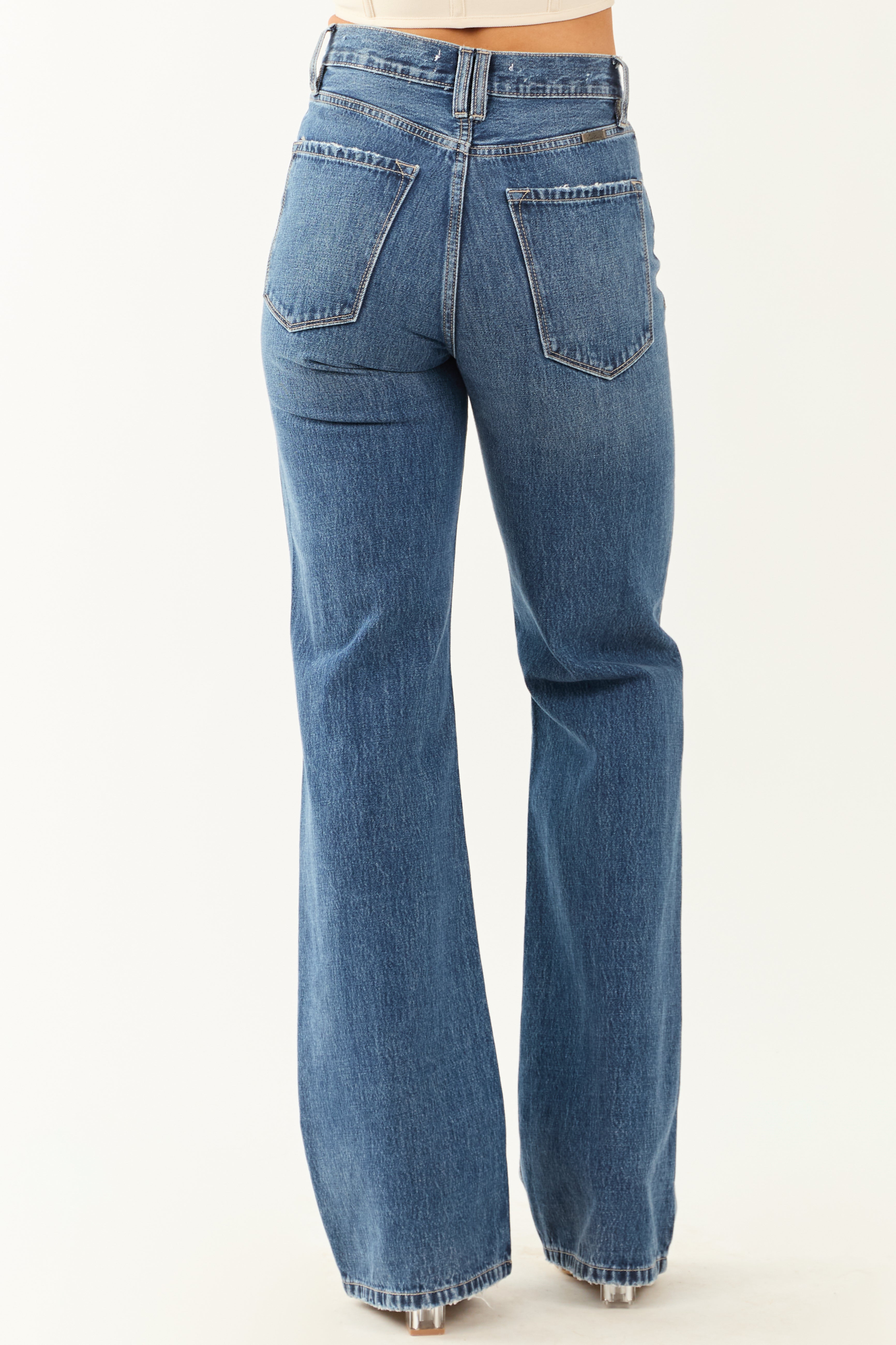【BACK CHANNEL】NON WASH CROPPED DENIM saige-wide-leg-crop-ag-ed-mid-