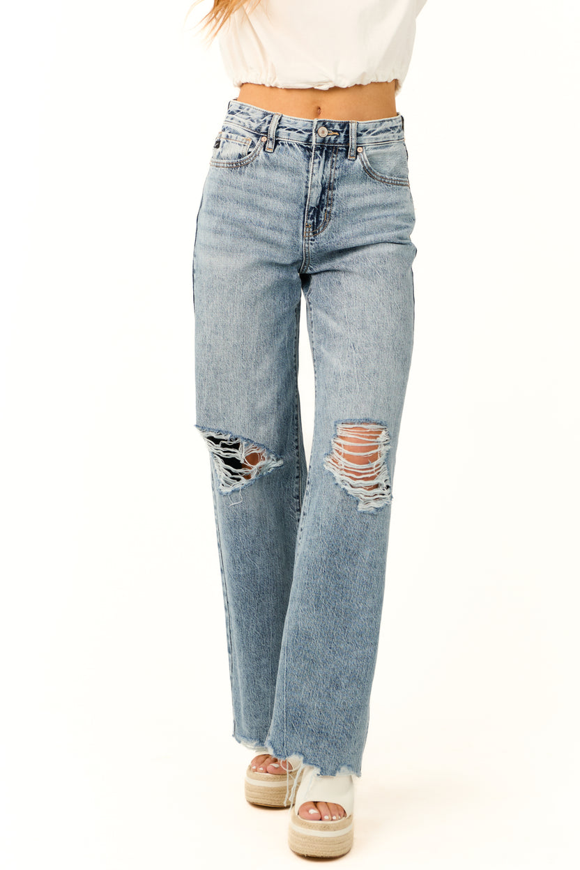 Kancan Full Size Cat's Whiskers High Waist Jeans