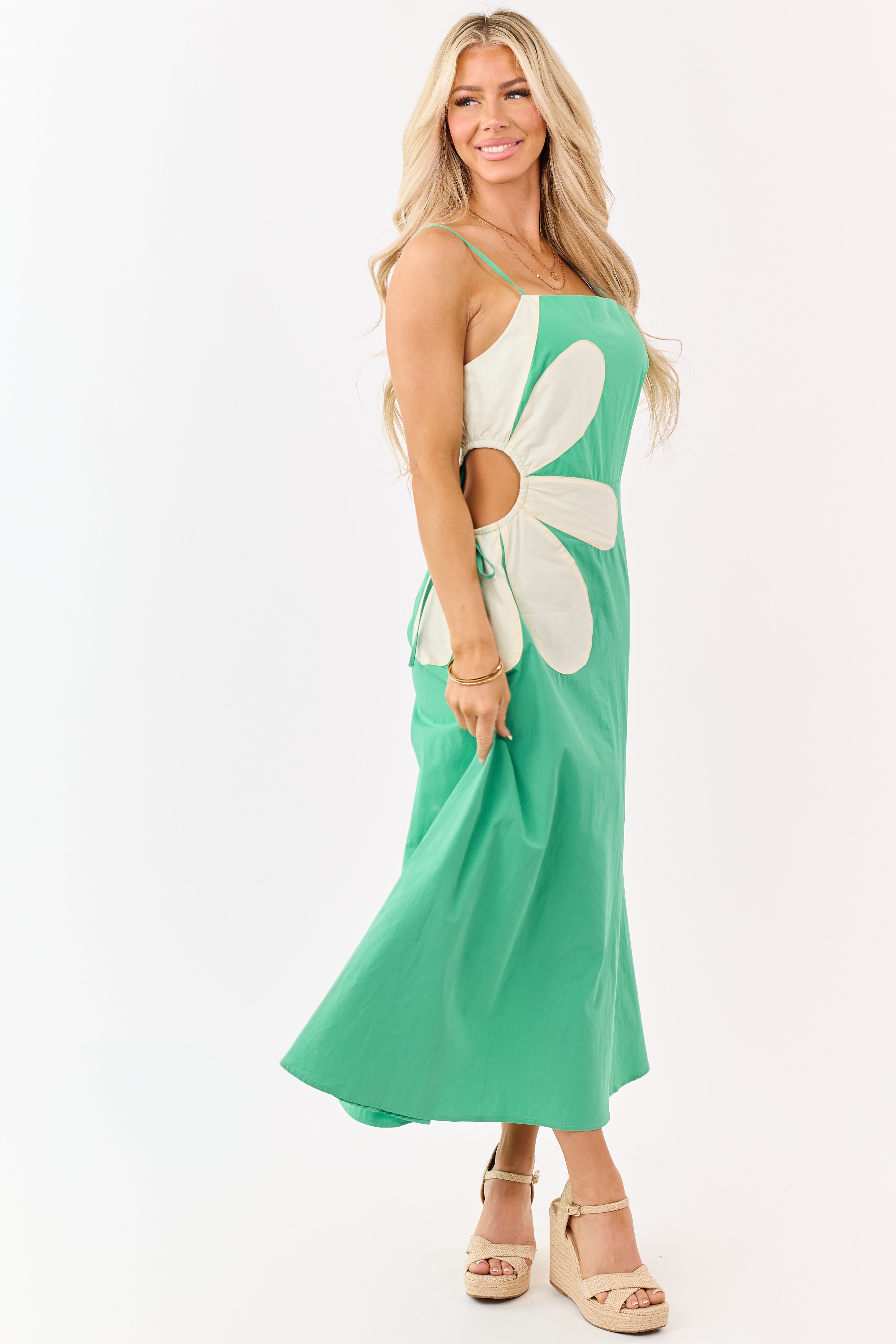 kelly green cotton dress SALONI London - Kelly Dress in Emerald
