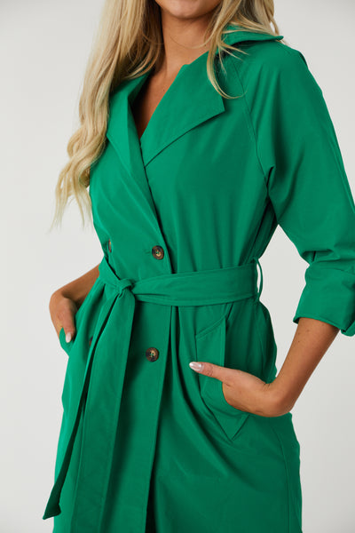 Lex Jade Lightweight Long Trench Coat