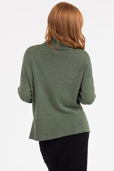 Light Forest Buttery Soft Turtleneck Sweater